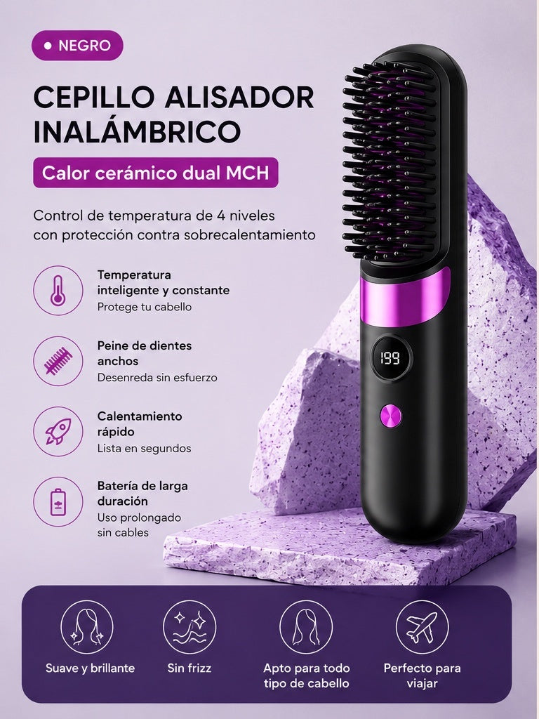 Cepillo Alisador Inalámbrico